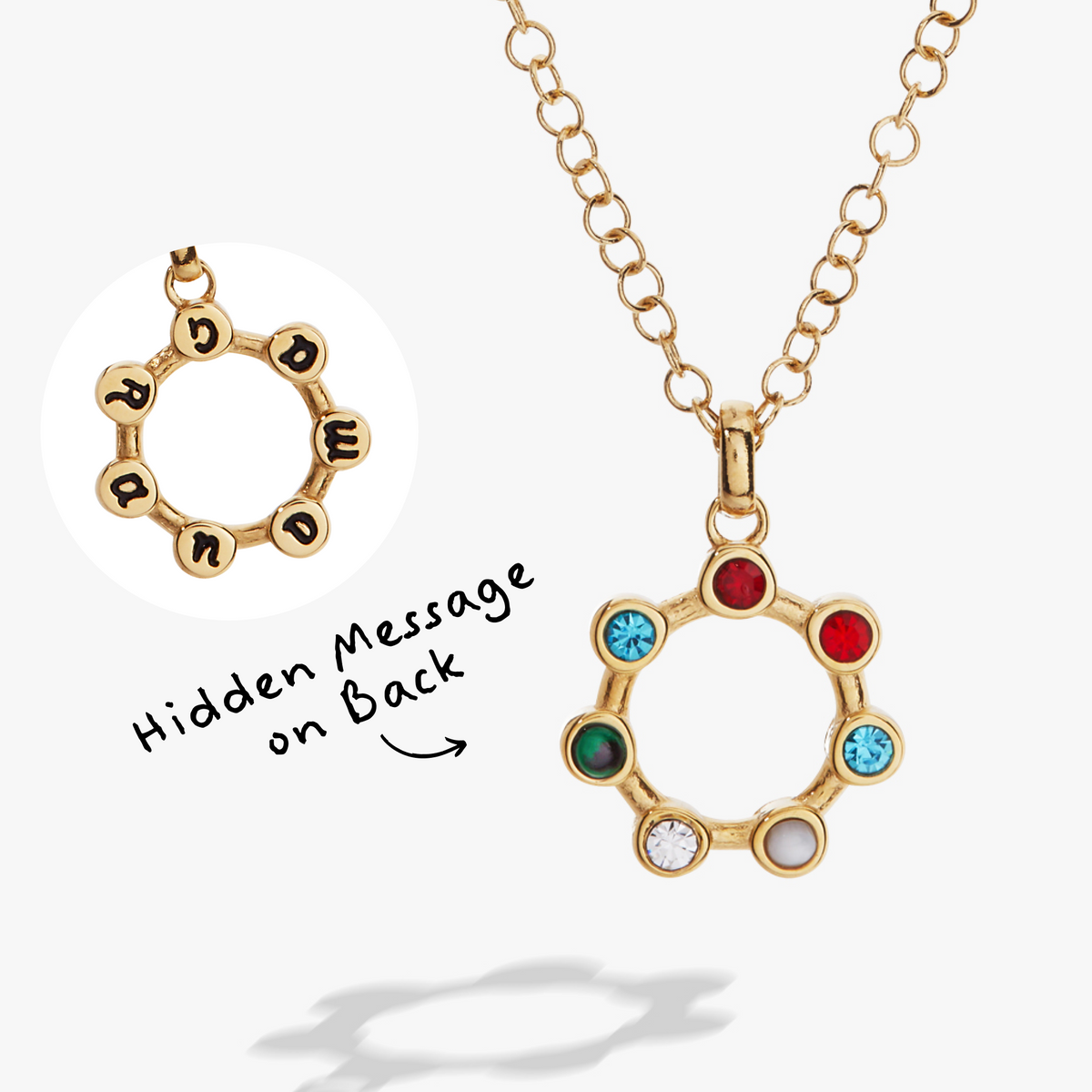 Grandma Hidden Message Acrostic Necklace