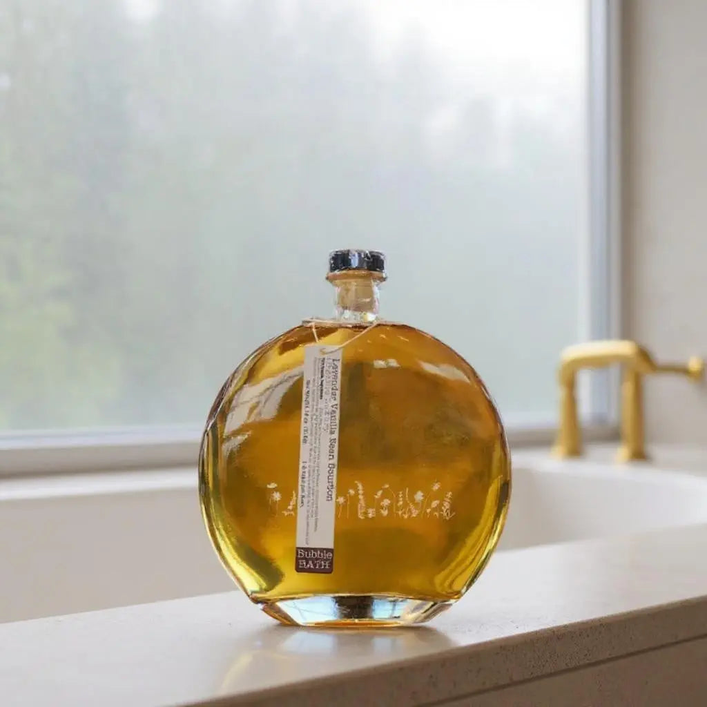 Lavender - Vanilla - Bourbon Bubble Bath + Luffa Sponge