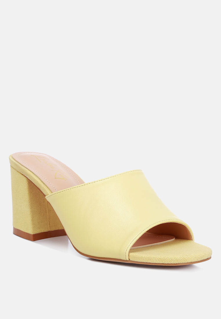 Addie Block Heel Slip On Sandals