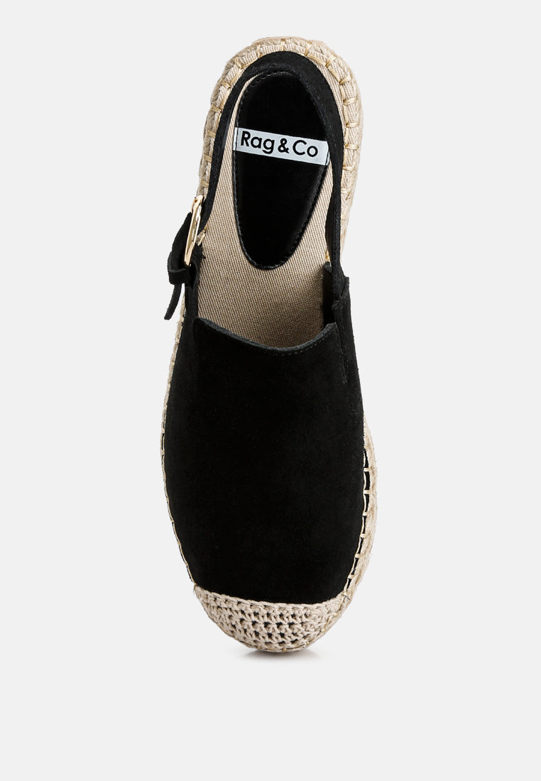Affie Genuine Suede Slingback Strap Espadrilles