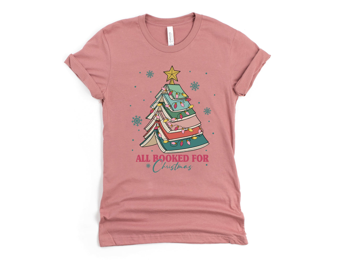 All Booked for Christmas Graphic Tee