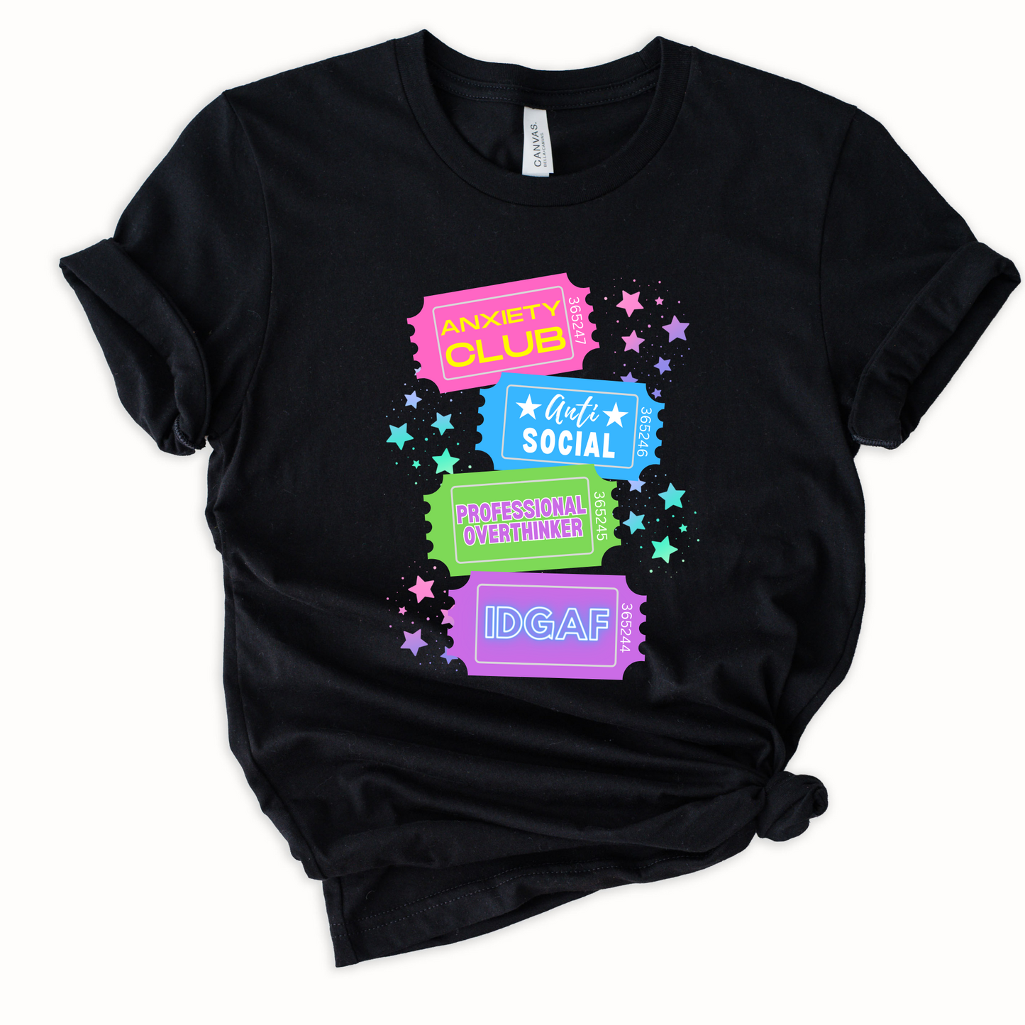 Anxiety Club Ticket Graphic Tee
