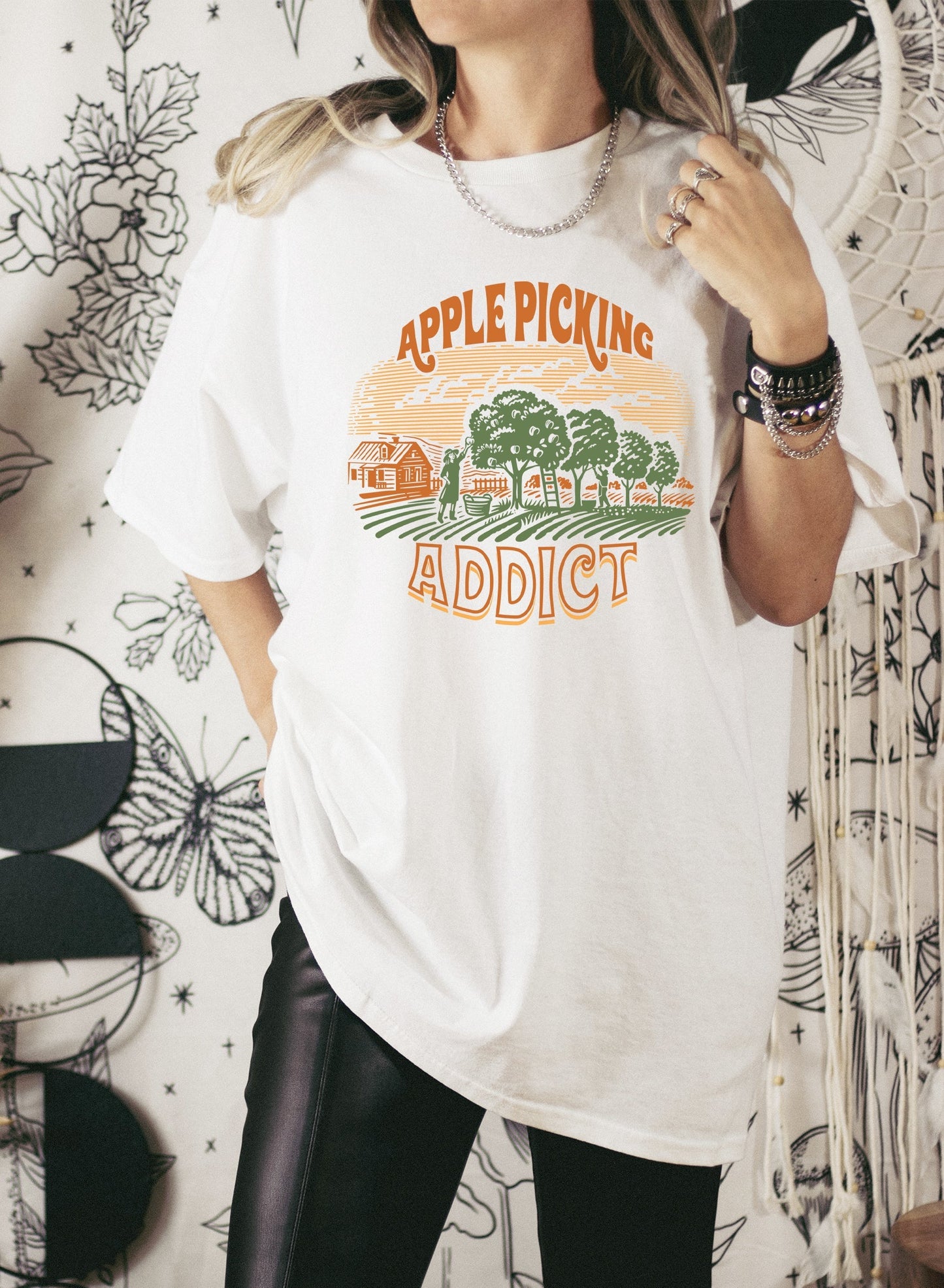 Apple Picking Addict Graphic Tee