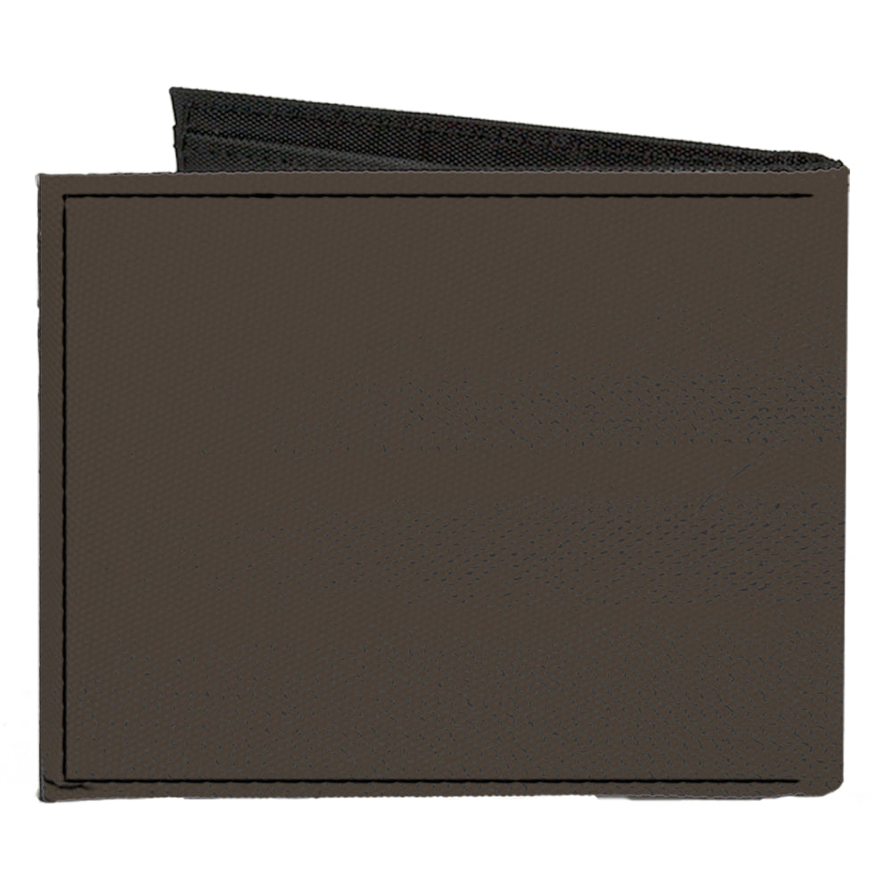 Canvas Bi-Fold Wallet - Corvette C1 Emblem Charcoal Gray