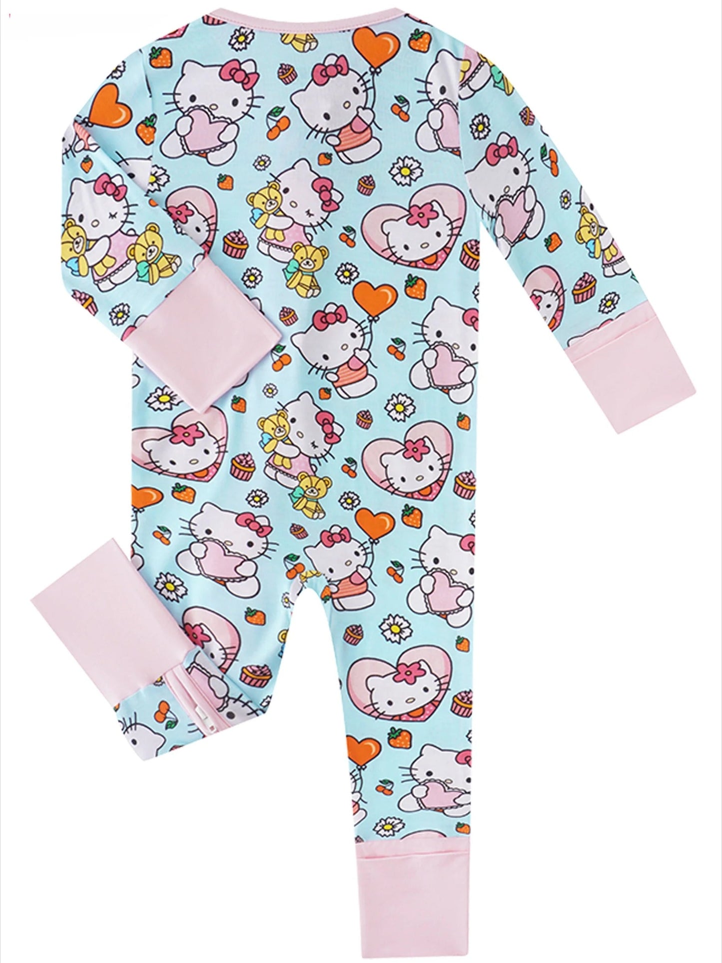PoshTOT Sanrio Love Hello Kitty Bamboo Baby Convertible Zippy Romper