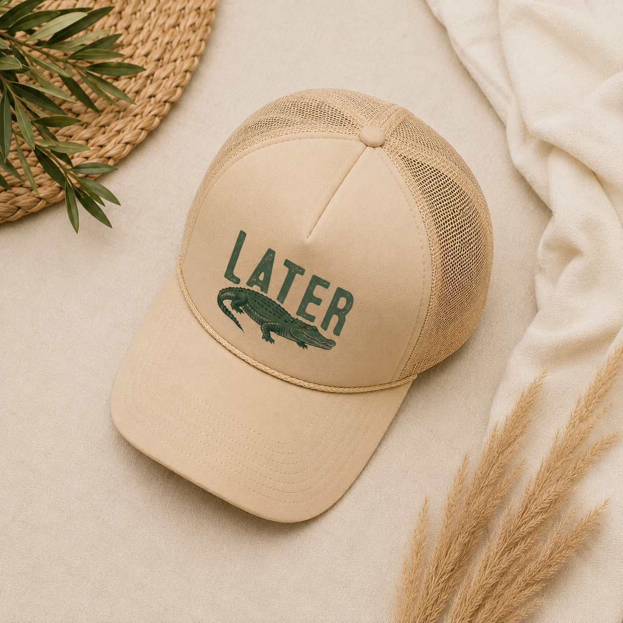 Later Alligator Trucker Hat