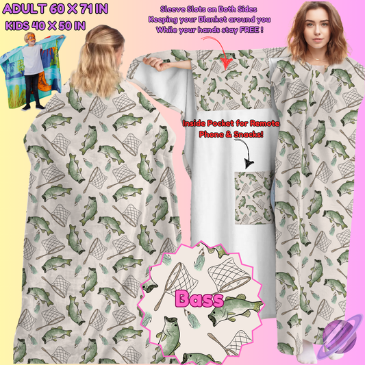 WEARABLE THROW RUN-BASS-PREORDER CLOSING 8/31-  ETA LATE NOV./EARLY DEC.