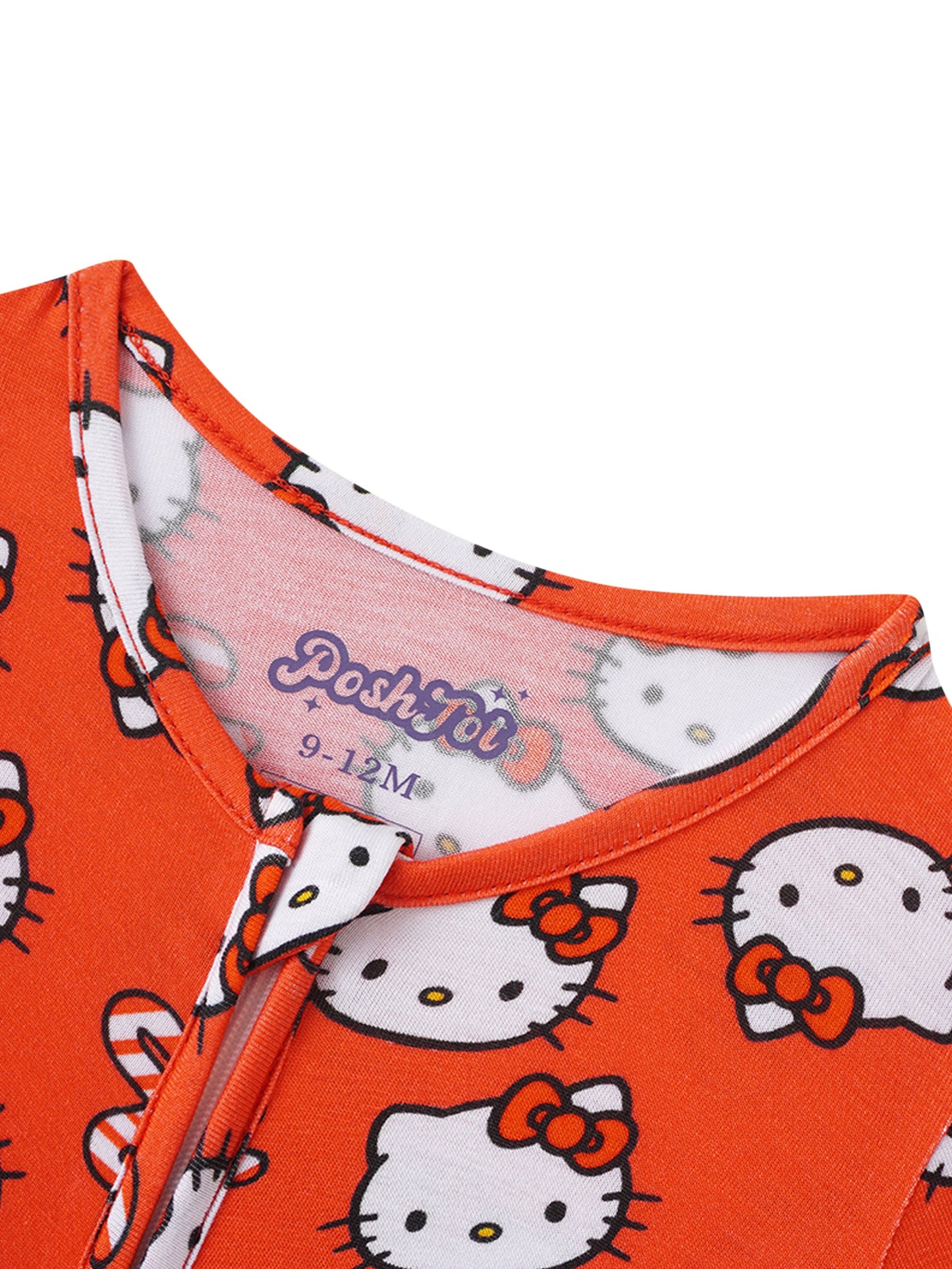 PoshTOT Sanrio Hello Kitty Red Bamboo Baby Convertible Zippy Romper