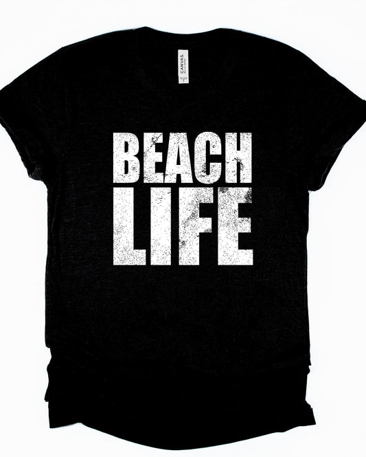 Beach Life Distressed Graphic Tee