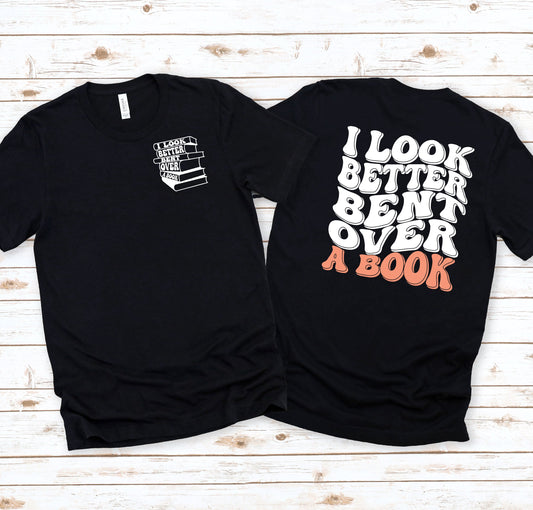 Bent Over a Book Graphic Tee