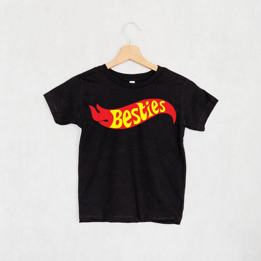 Besties Hotwheels Kids Tee - Black