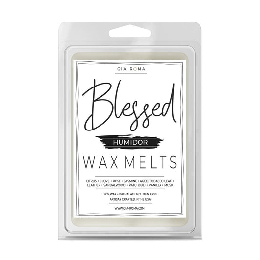 Humidor Scented Soy Wax Melts Premium USA Melt Line Blessed Citrus Clove Rose Tobacco Leather
