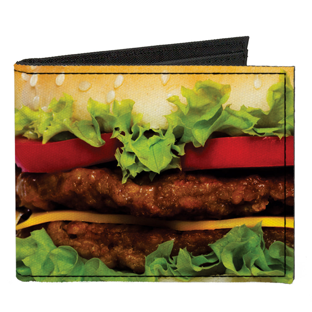 Canvas Bi-Fold Wallet - Hamburger Vivid