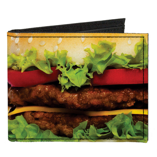 Canvas Bi-Fold Wallet - Hamburger Vivid