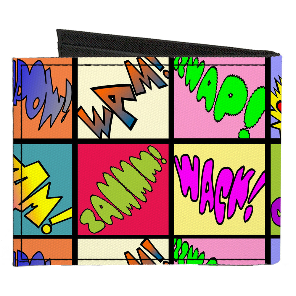 Canvas Bi-Fold Wallet - Sound Effect Checkers Multi Color