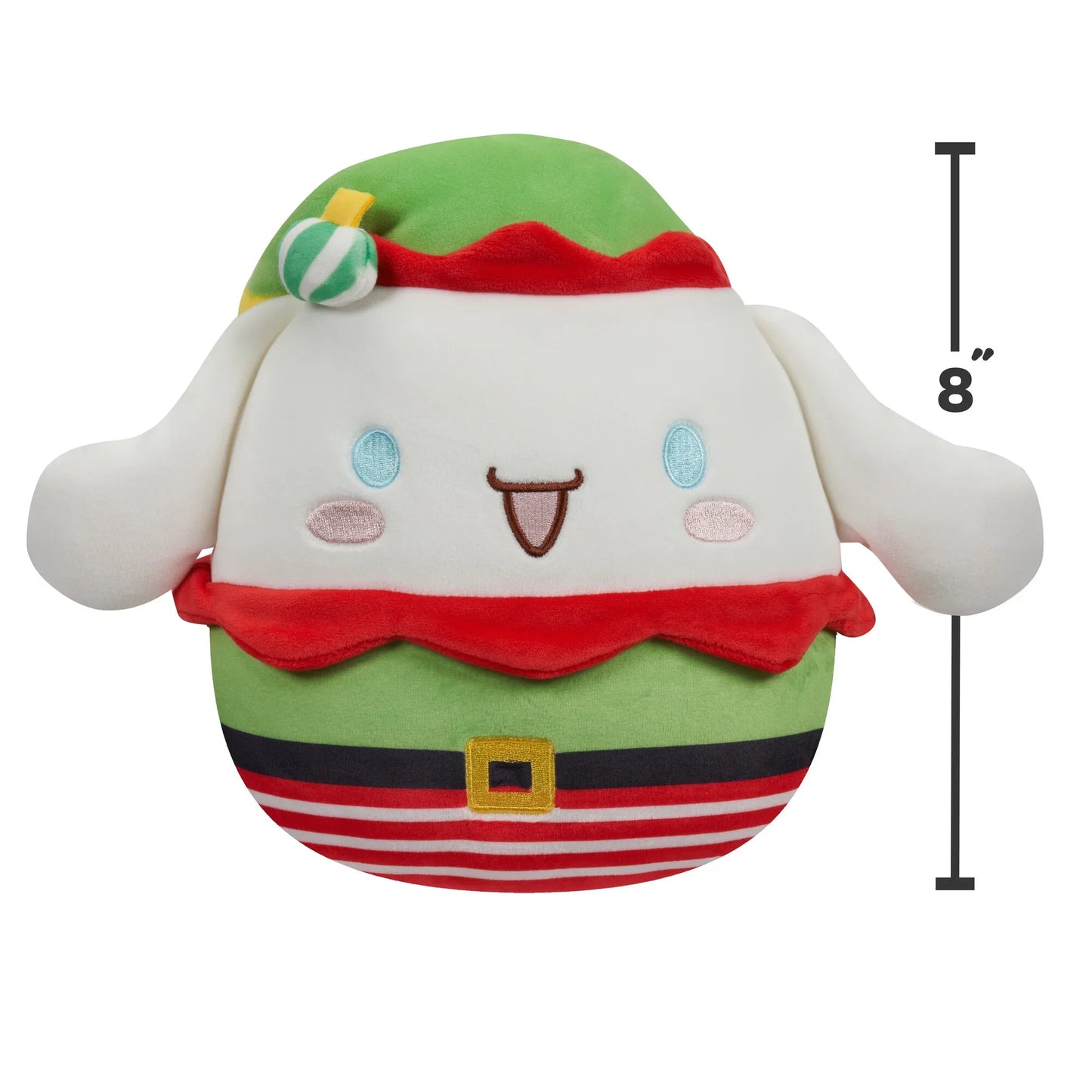 Squishmallows Cinnamoroll Wearing Elf Costume 8" 2023 Sanrio Christmas Collection Stuffed Plush