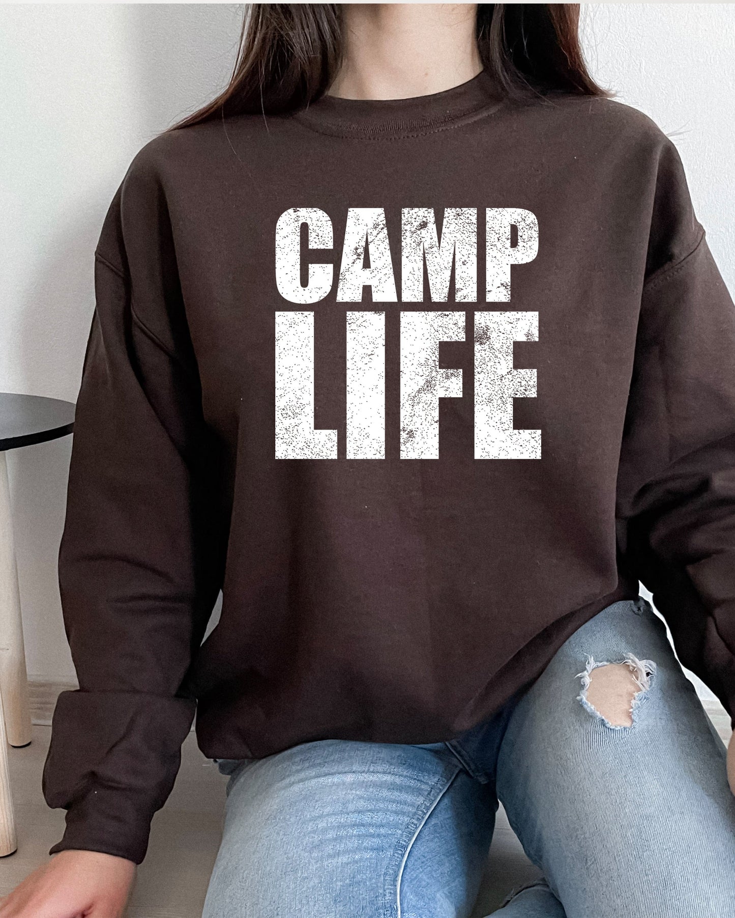 Camp Life Distressed Graphic Tee