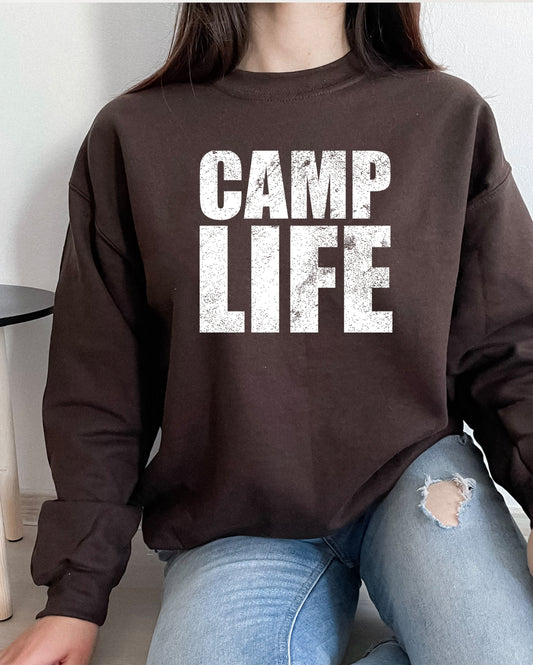 Camp Life Distressed Graphic Tee