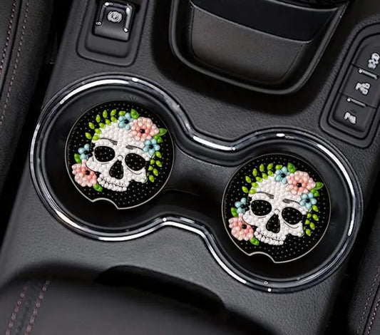 Car Coasters- Skull - Diamond Art kit