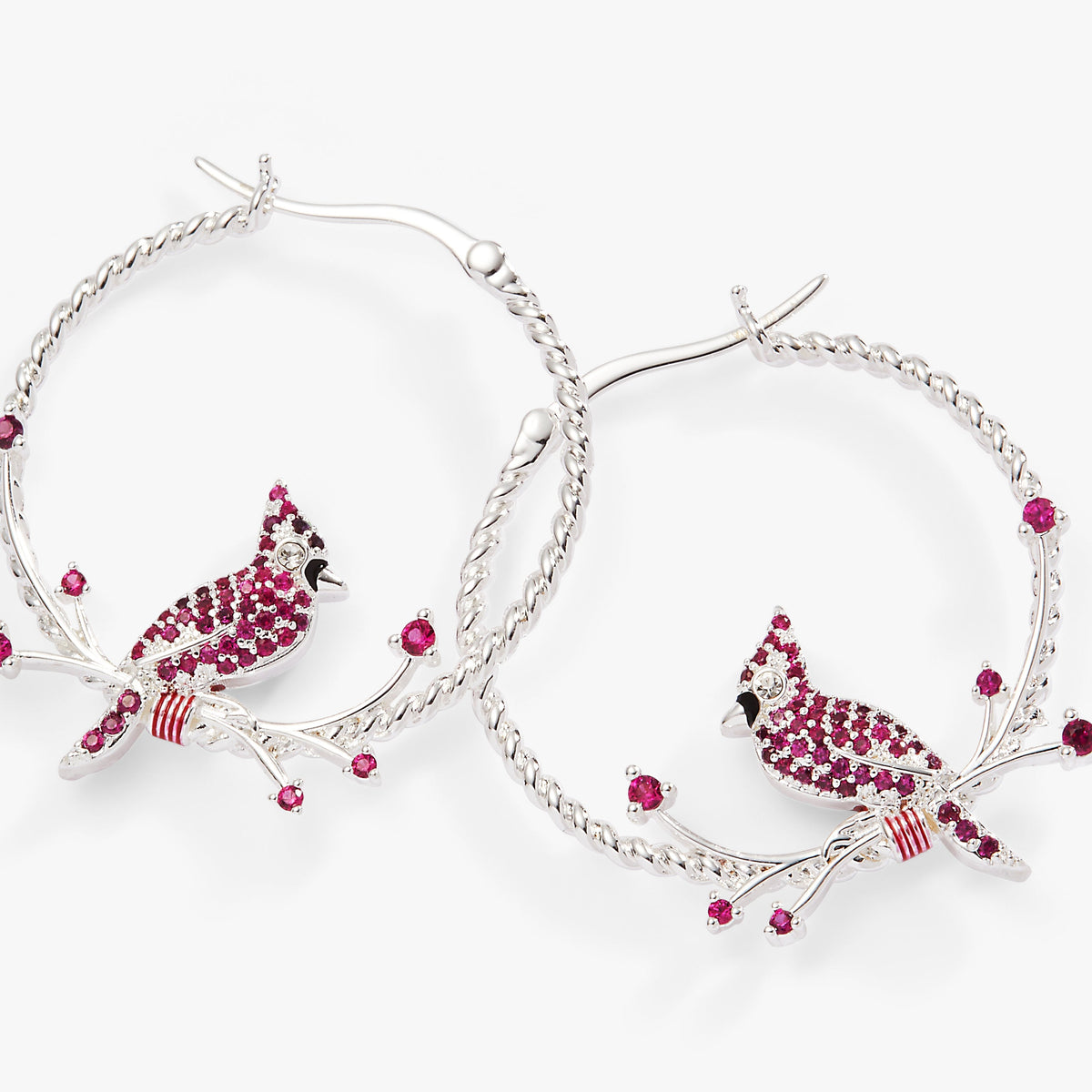 Cardinal Reversible Hoop Earrings