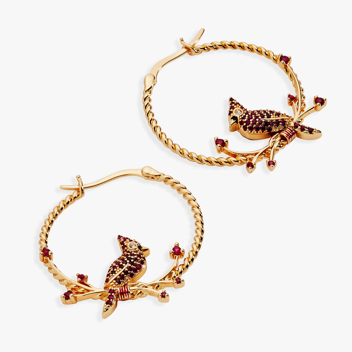 Cardinal Reversible Hoop Earrings