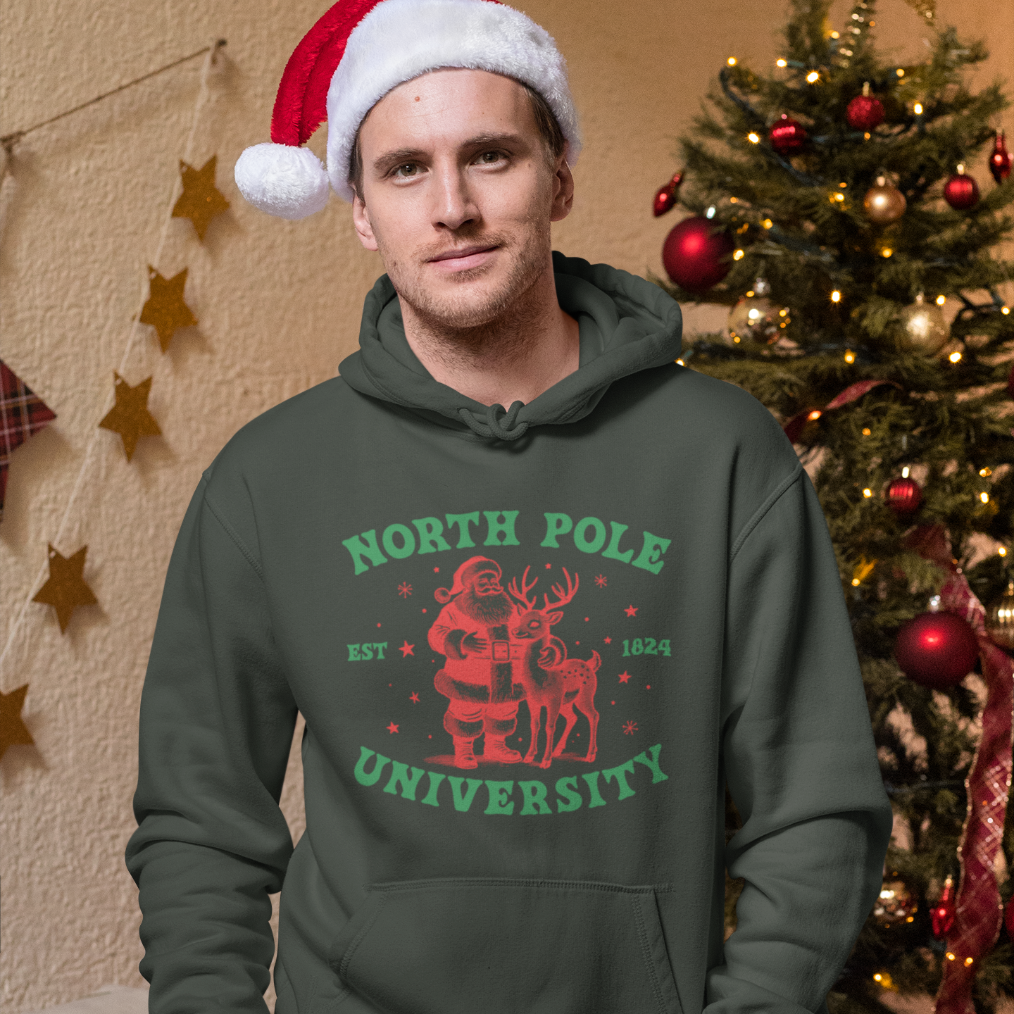 North Pole University Graphic Hoodie