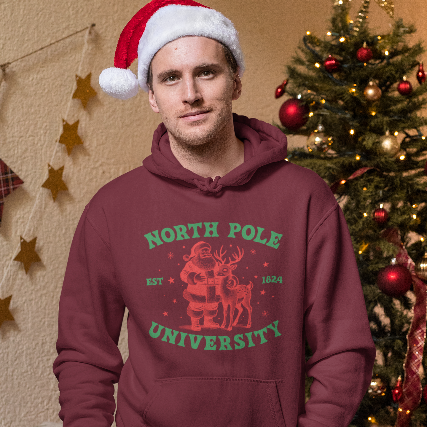 North Pole University Graphic Hoodie