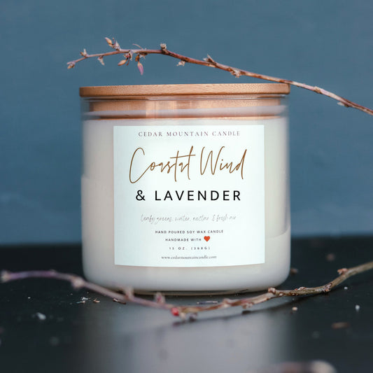 Coastal Wind & Lavender - 3 Wick Jar Candle