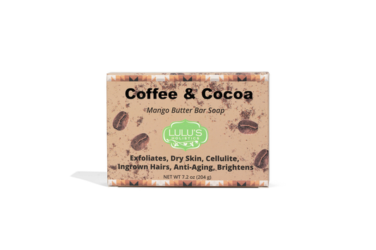 Coffee & Cocoa Mango Butter Bar Soap – Exfoliating Cleanse (7.2 oz)