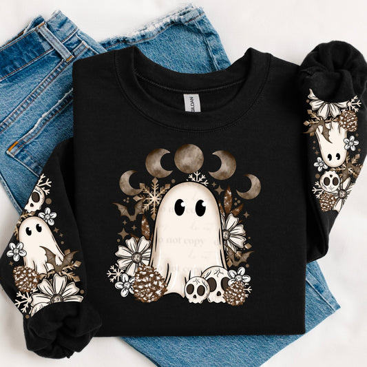 COTTAGECORE WINTER - CREWNECK SWEATSHIRT W/ SLEEVE PRINT