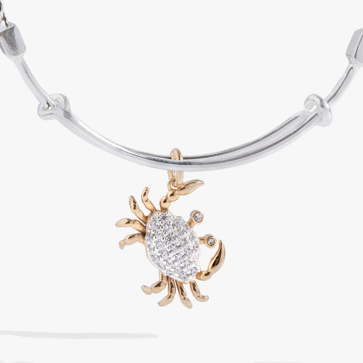 Textured Crab Charm Bangle