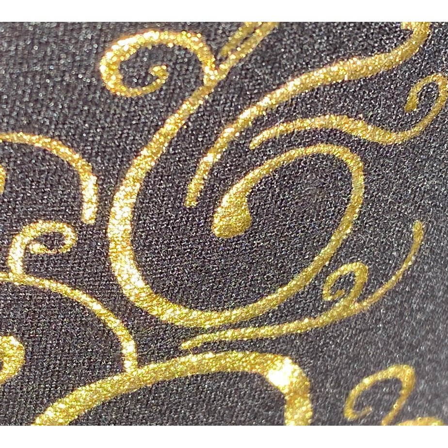 Black & Gold Christmas Tree Leggings with Pockets