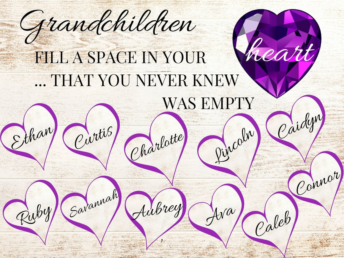 Diamond Art - Personalized Grandchildren (Preorder)