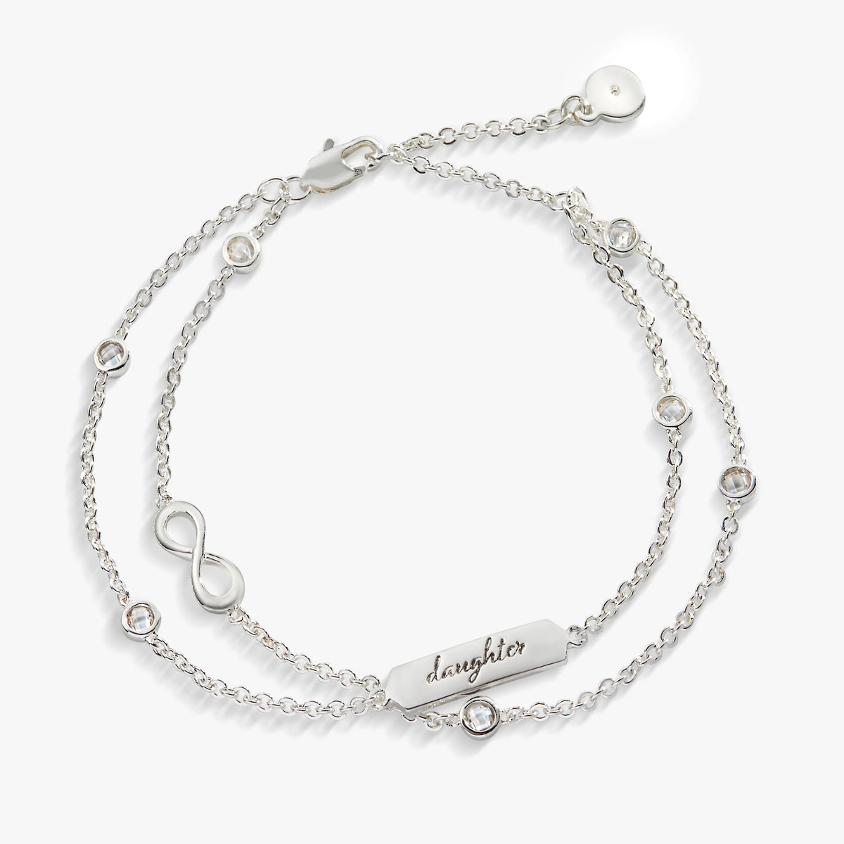 Daughter Infinity Chain Double Strand Bracelet