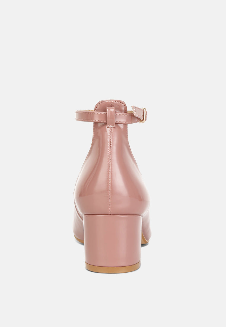 Debbie Ankle Strap Low Block Heel Sandals