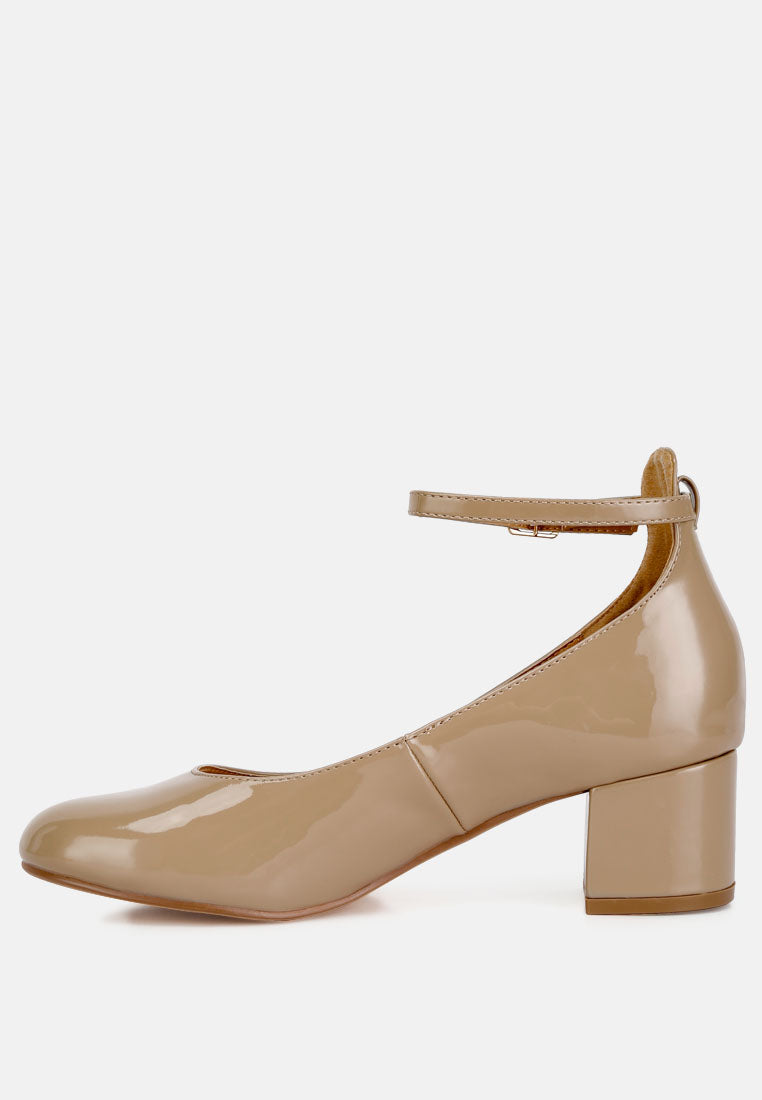 Debbie Ankle Strap Low Block Heel Sandals