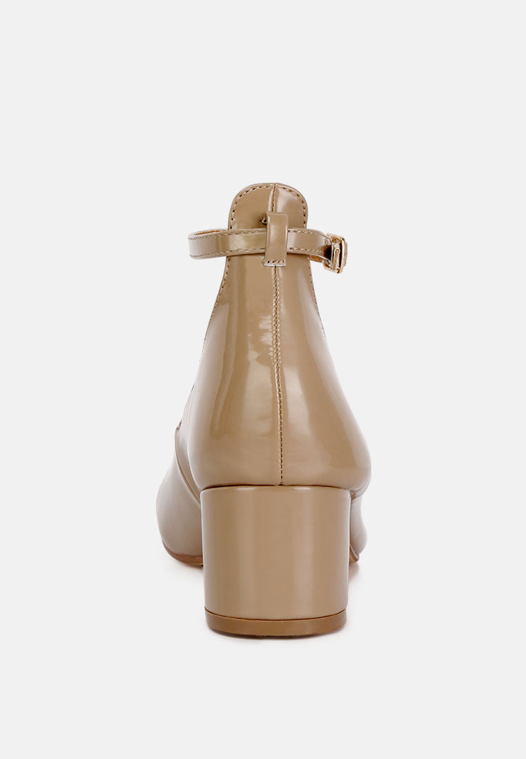 Debbie Ankle Strap Low Block Heel Sandals