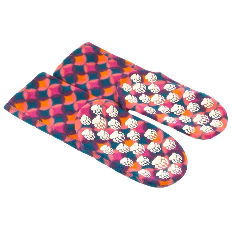 Kids' Nonskid Fleece Socks - Art Deco