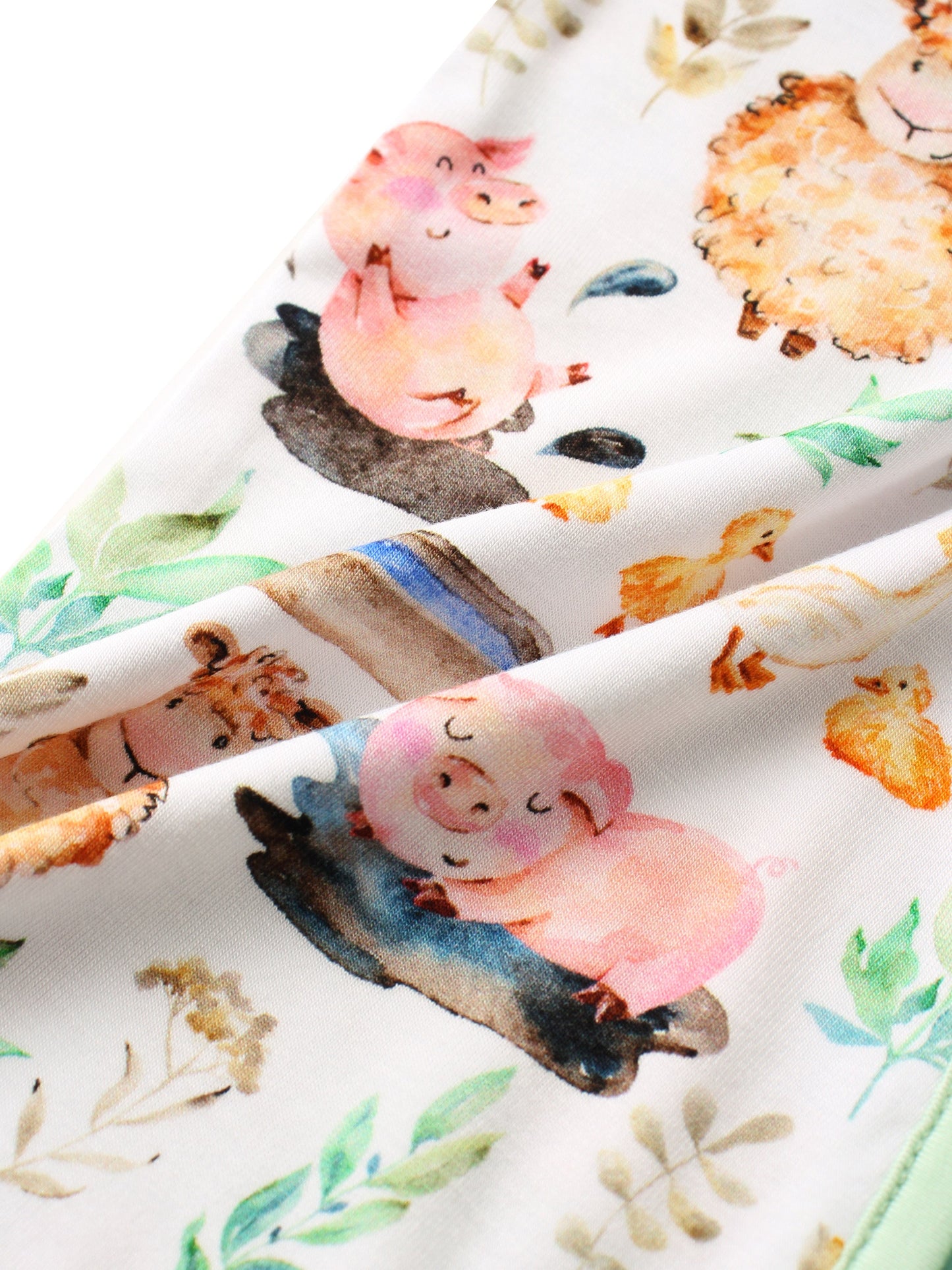 PoshTOT Little Yellow Sheep Bamboo Baby Convertible Zippy Romper