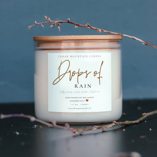 Drops of Rain - 3 Wick Jar Candle