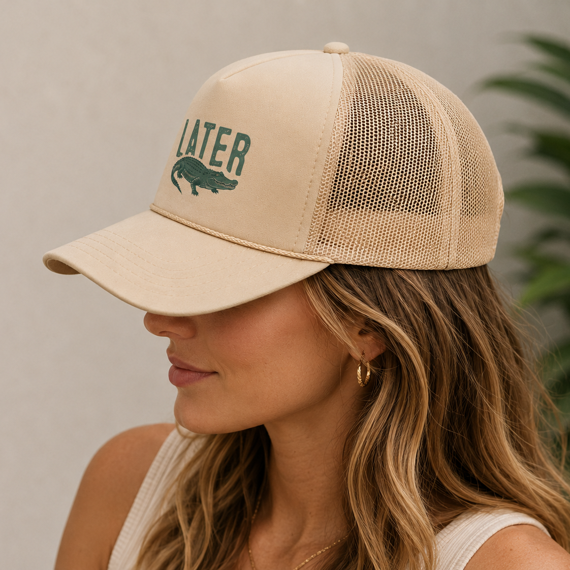 Later Alligator Trucker Hat
