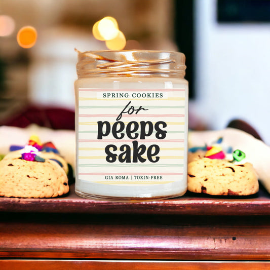 Easter Cookie Scented Soy Candle - Sugar Cookie Spring Dessert Aroma 8oz