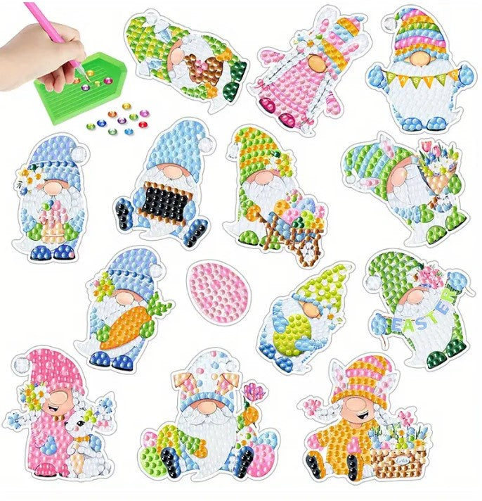 Easter Gnome Stickers - Diamond Art kit