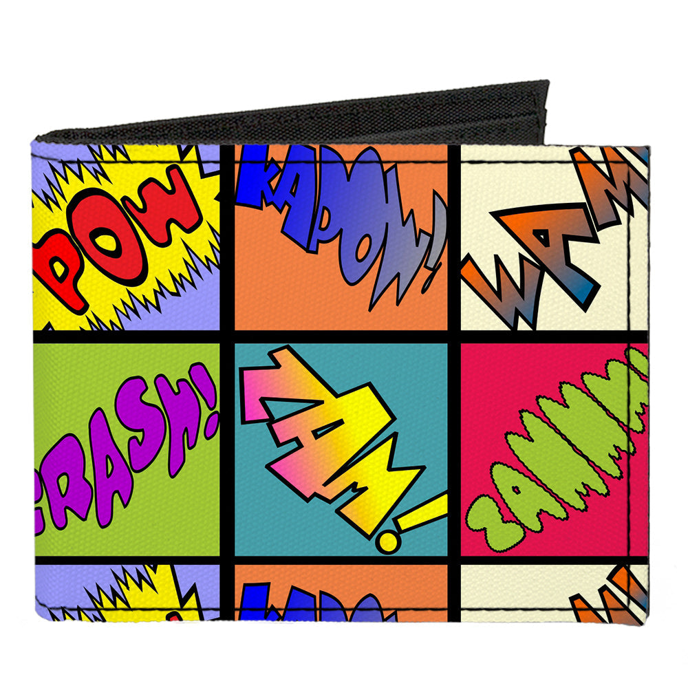 Canvas Bi-Fold Wallet - Sound Effect Checkers Multi Color
