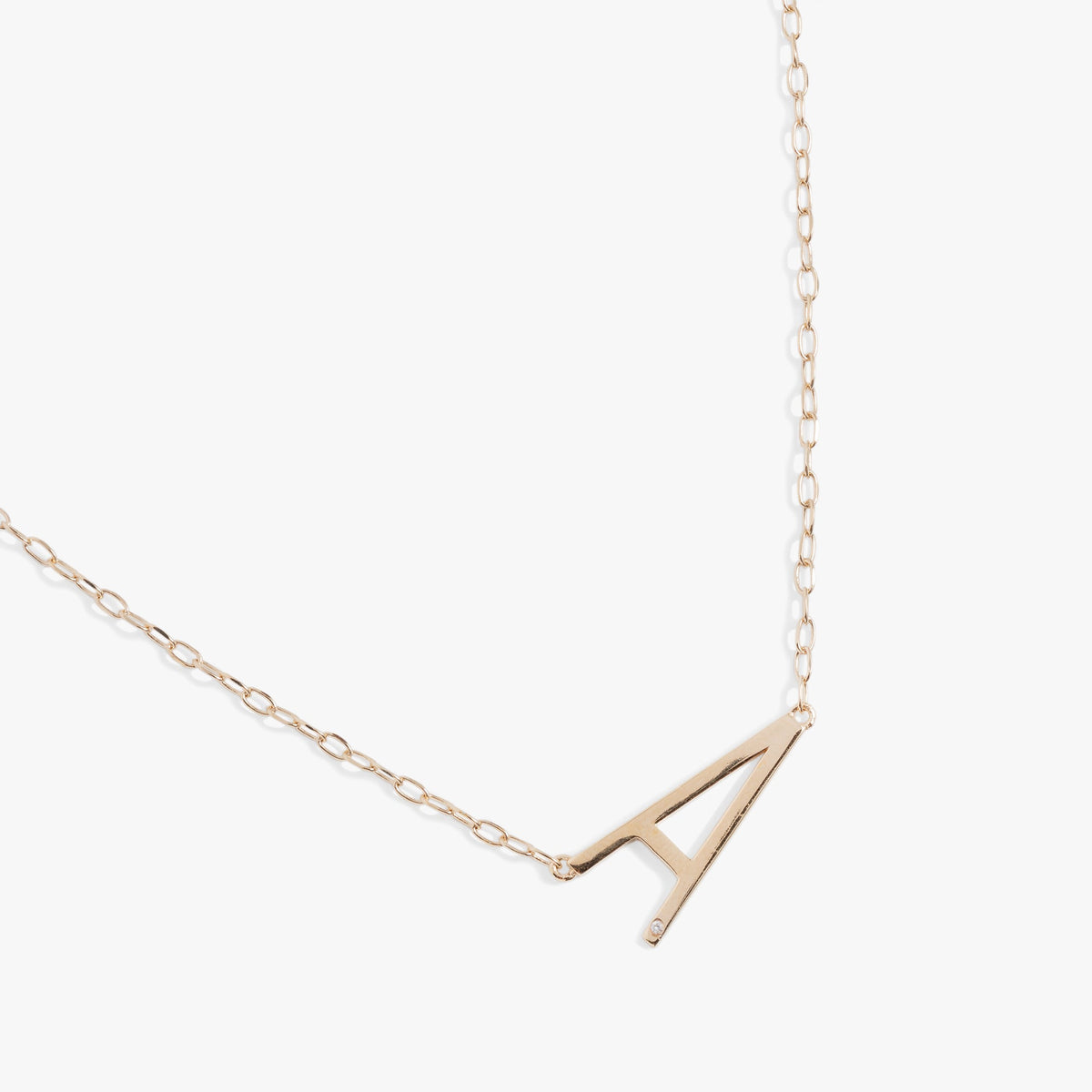 Initial A Precious Elongated Necklace
