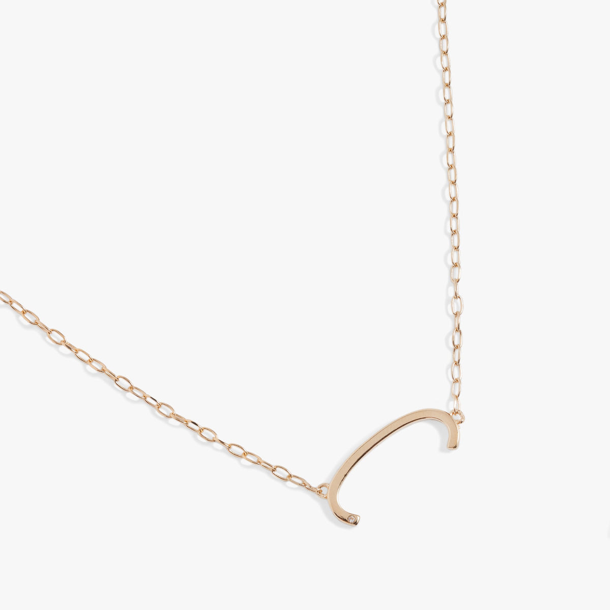 Initial C Precious Elongated Necklace