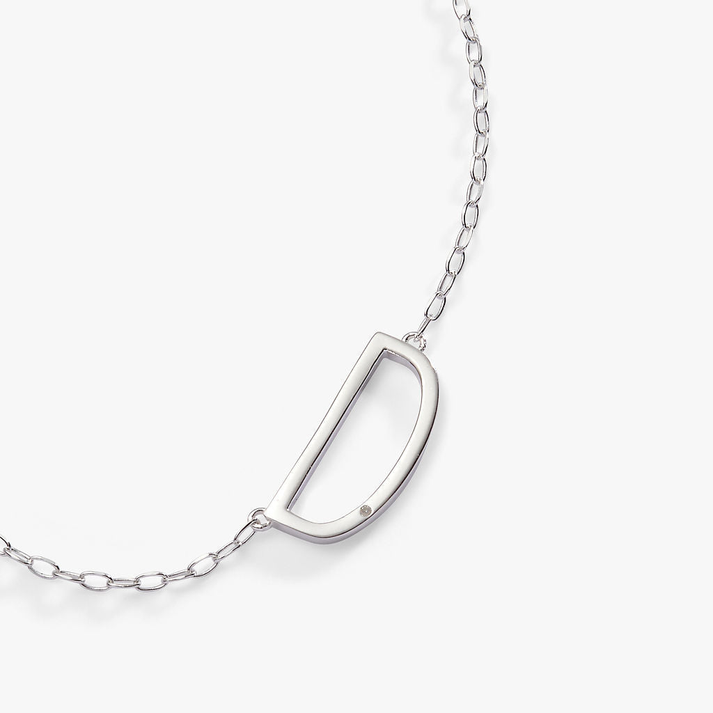 Initial D Precious Elongated Necklace