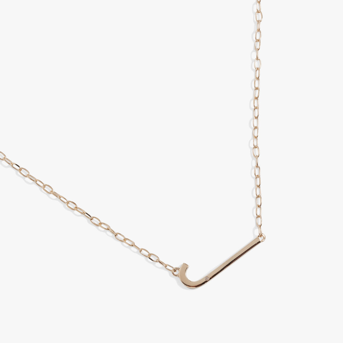Initial J Precious Elongated Necklace