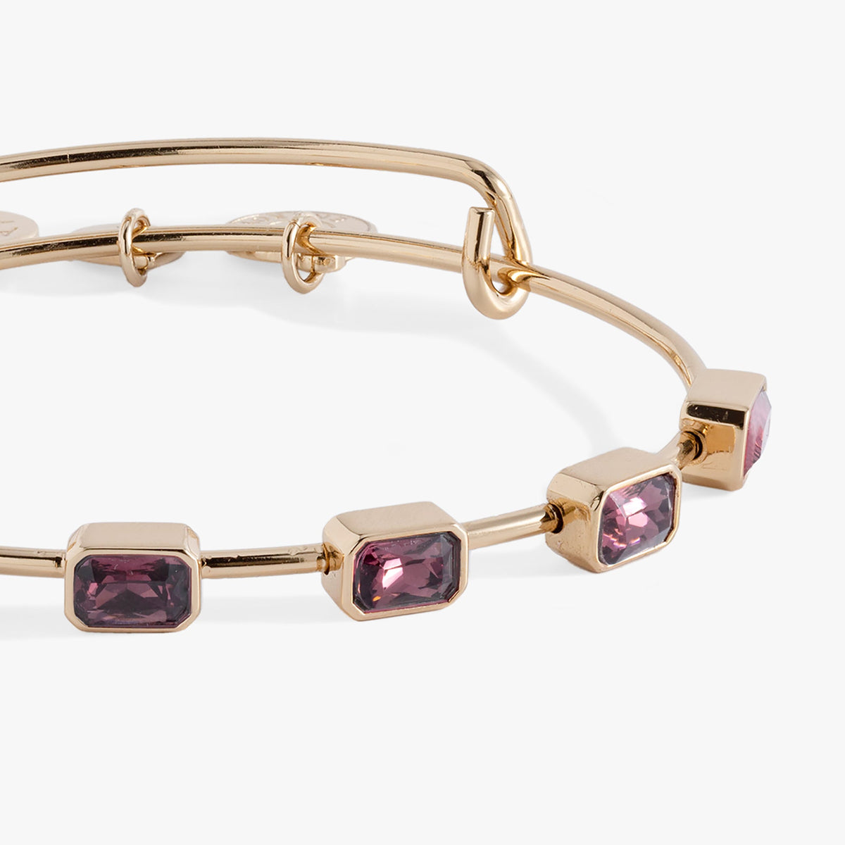 February Birthstone Emerald Cut Bangle
