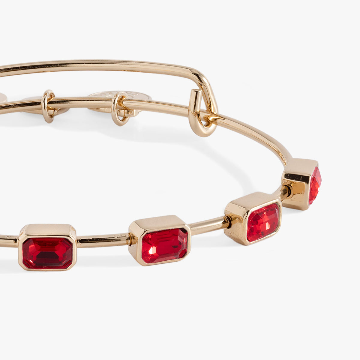 July Birthstone Emerald Cut Bangle